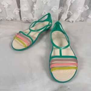Crocs Isabella Sandal Island Green Pastel Straps Resort Cruise Vacation Resort 7